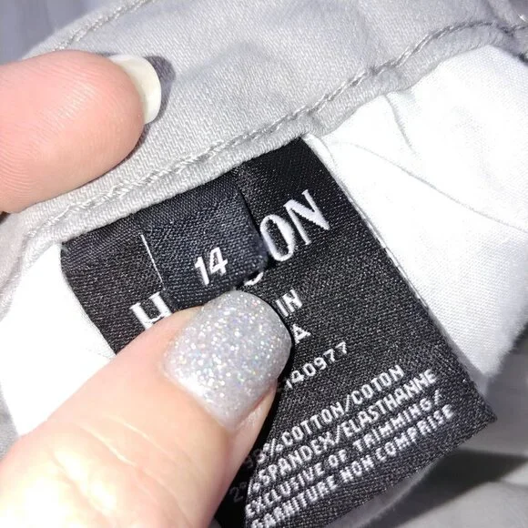 Hudson Girls Straight Leg Jeans Size 14 Gray Stretch Mid Rise Denim - Picture 6 of 12